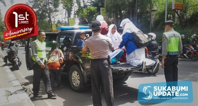 Angkot 08 Geruduk Dishub Kota Sukabumi, Penumpang Arah Cisaat Kabupaten Sukabumi Terlantar